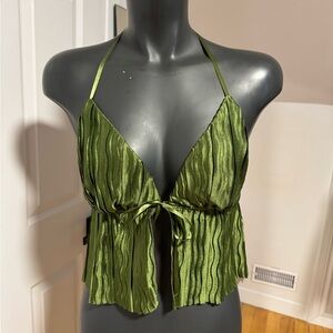 Green Halter Top
